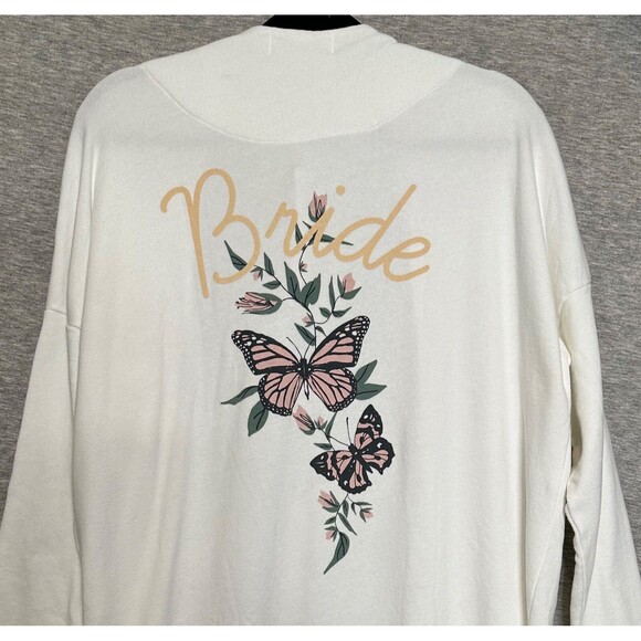 Wildfox BRIDE‎ Open Front Robe Cardigan Duster Size S Floral Butterfly Bohemian - Picture 5 of 7